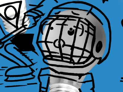 Concussion PSA Series: Hockey blue design head hockey hurt illustration lightbulb posters psa series typography