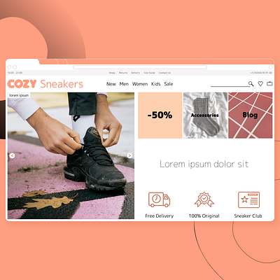 Cozy Sneakers design ui ux