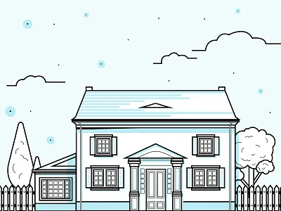 House house illustration night vector