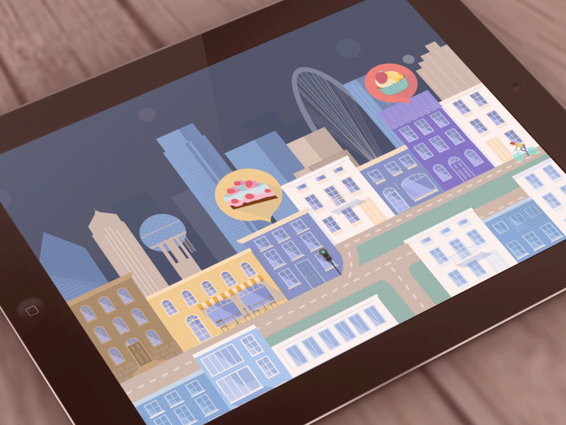 Desserts. Promo of the app android animation colors game gif illustration ios ipad ui ux