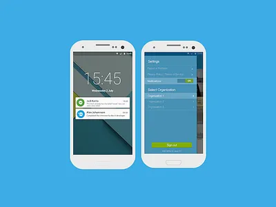 Push notifications for iOS8 and Android 5.0 blue lollipop mobile notifications
