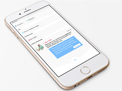 Collaboration app for Dropbox app clean collaboration ios iphone mobile ui