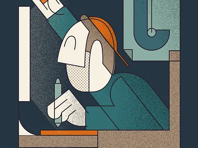 Selfie Final character illustration portrait self