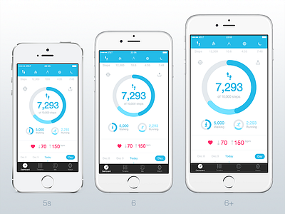 Onetouch Move on all iPhone screen sizes activity app application dashboard fitness ios ios app iphone iphone app mobile mobile app mobile application