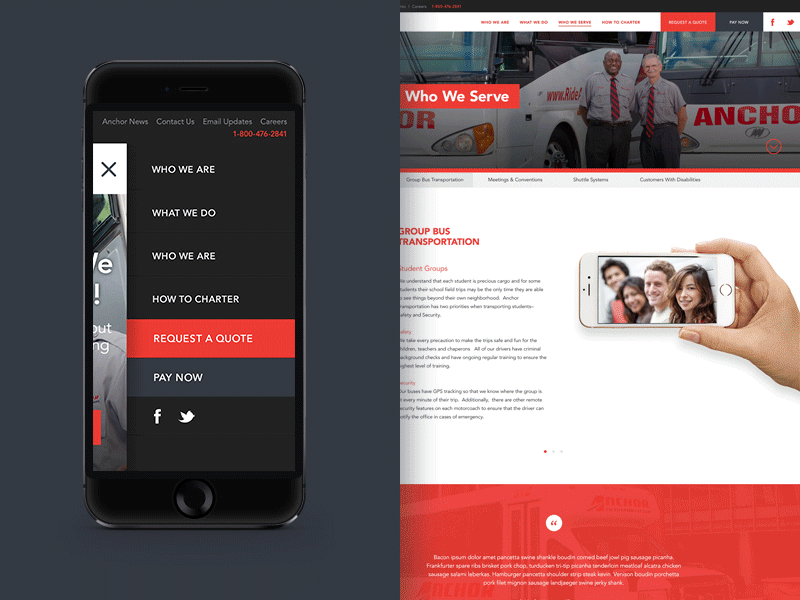 Anchor Menu brand aid branding navigation off canvas responsive ui ux