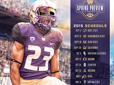 Washington Huskies 2015 Spring Poster college football football huskies uw washinton