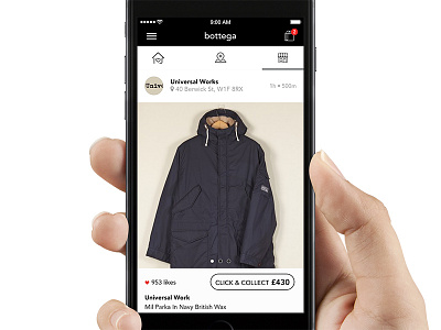 bottega Store app bottega collect ios8 iphone iphone 6 parka product shop store