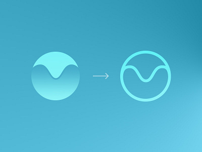 CRNT Logo Mark app brand gradient icon identity ios line logo mark surf wave