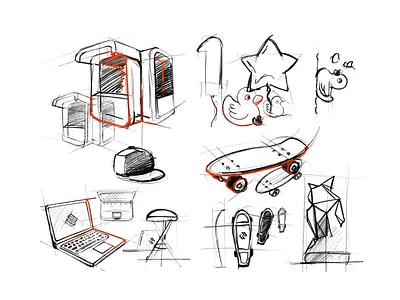 People sketch branding company design editorial graphic design hand draw icon icon set illustration office portrait sketch stuff teamwprk vector