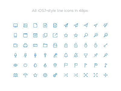 iOS Inspired Line Icons for iOS 7 and iOS 8 app icons attachment bangalore free icons india ios ios 7 ios 8 line icons thin icons