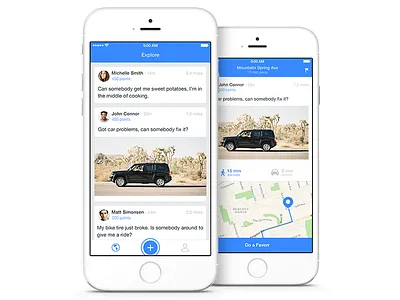 Favorr Explore blue explore favor favorr ios map navigation problems timeline