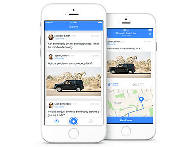 Favorr Explore blue explore favor favorr ios map navigation problems timeline