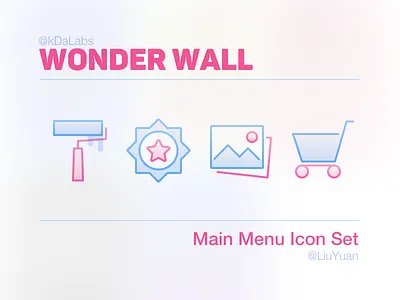 WONDER WALL Main Menu Icon Set icon ios iphone lock screen main memu set ui wonder wall