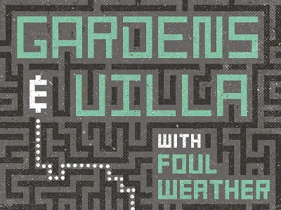 Gardens And Villa Poster gardens villa gig poster maze poster