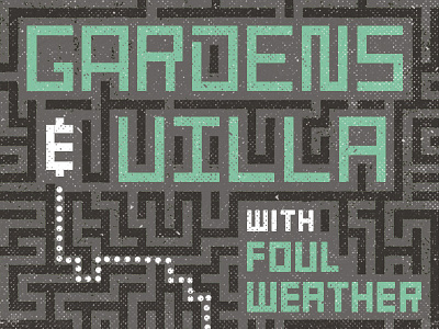 Gardens And Villa Poster gardens villa gig poster maze poster