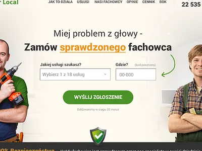 SirLocal - rejected version design responsive rwd service warm webdesign