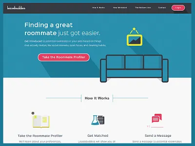 Leasebuddies :: Take Two branding homepage splash page