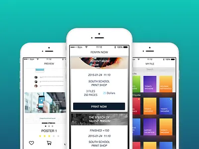 Cloud Print app app cloud file ios iphone print sketch ui