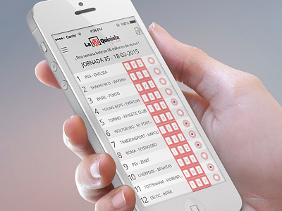 La Quiniela en Vivo clean design interface mobile ui ux