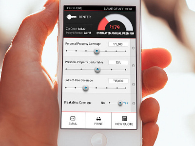 Earthquake Calculator Mobile Website app ios mobile psd ui user experience ux web