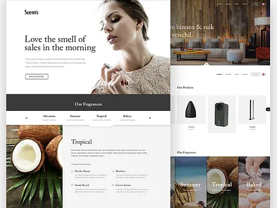 Fragrances design fragrances layout perfume typography