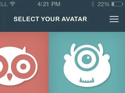 Mobile game concept avatars game icons mobile
