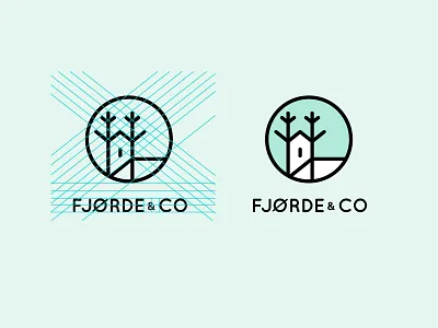Scandinavian home furniture brand logo animal deer flat line forest geometric grid home decor icon logo minimal simple nordic scandinavian smart clever wood furniture