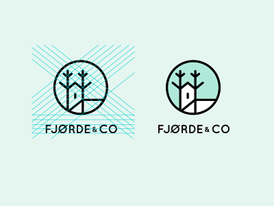 Scandinavian home furniture brand logo animal deer flat line forest geometric grid home decor icon logo minimal simple nordic scandinavian smart clever wood furniture