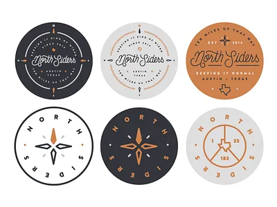 North Siders austin badge cursive illustration lettering script texas typography