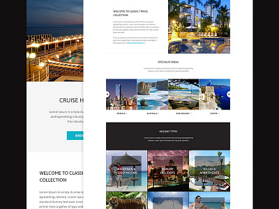 Travel design clean destination grid holiday type holidays travel