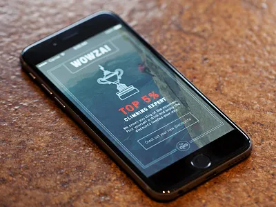 Great success! app climbing discount iphone mobile outdoor product reward success trophy ui ux