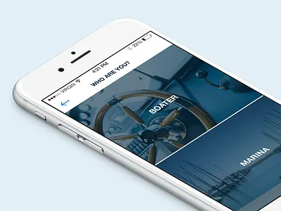 User type selection menu UI - IOS clean flat interface ios menu photography ui user selection ux
