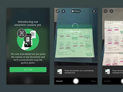 New Evernote camera auto mode camera capture document evernote ios iphone magic photo