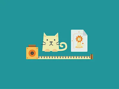5/100 cat lion measure measuring tape tape