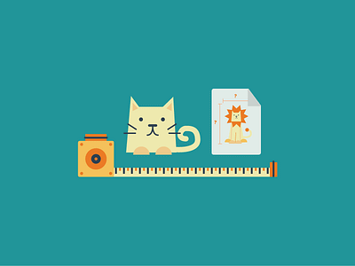 5/100 cat lion measure measuring tape tape