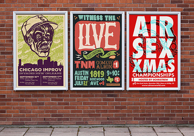 The New Movement Event Posters graphic design illustration typography