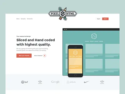 Website for Pixel2HTML (WIP) balkan brothers banner header homepage landing page ui ux web design website