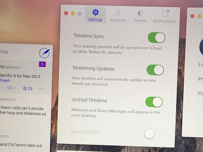 Twitterrific Settings app mac os x twitter twitterrific yosemite