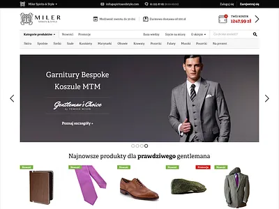 Miler Spirits&Style clean design ecommerce minial shop ui web webdesing white