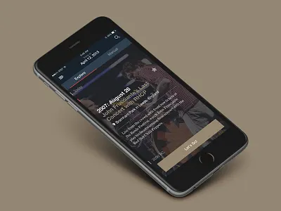 Time Travel App dark flat helvetica neue time travel