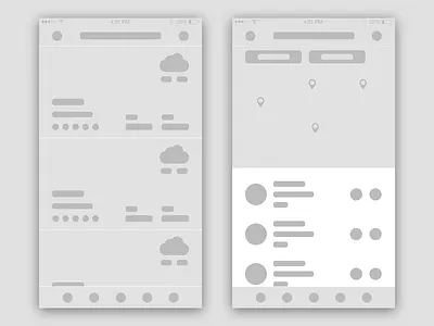 Wireframes 2 clean flat ios iphone minimal ui wireframes
