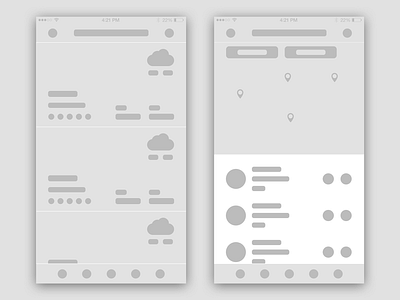Wireframes 2 clean flat ios iphone minimal ui wireframes