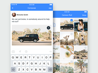 Ask Favorr ask. favorr blue camera roll compose favor ios location typing