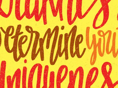 Let Your Weakness Determine Your Uniqueness color colors hand drawn hand lettering hand letters lettering letters monday motivational motivational monday type typography