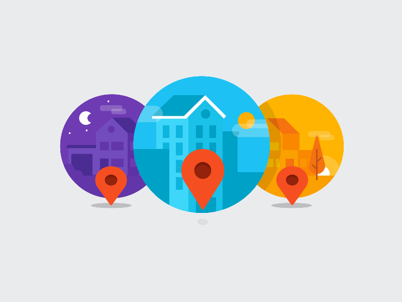 Android - Loading animation animation apartment house illustration loader loading location marker motion pin pre loader real estate