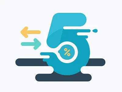 Five Percent 5 esellio fast five flow illustration liquid percent percentage pricing pricing page transaction