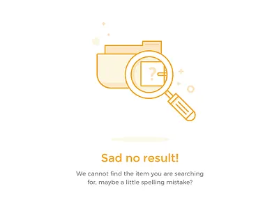 Search Empty Result - Data empty data empty state error illustration magnifying glass no result placeholder
