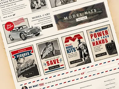 Vintage eCommerce Store ecommerce propaganda retro store vintage website