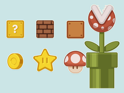 Super Mario Stickers Wall mario super