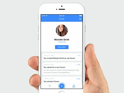 Favor Profile blue edit favor favorr ios photo profile settings timeline